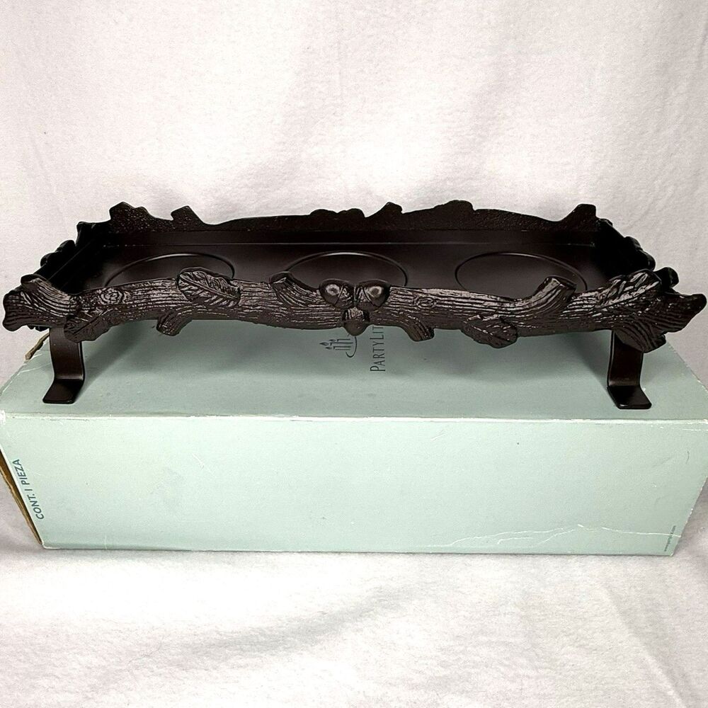 PartyLite Yule Log Candle Candle Holder